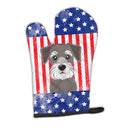 American Flag and Schnauzer Oven Mitt BB2136OVMT