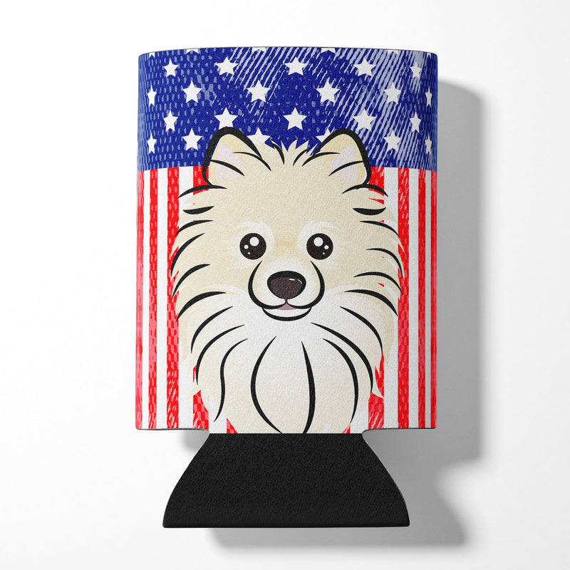 American Flag and Pomeranian Can or Bottle Hugger BB2137CC