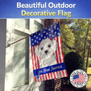American Flag and Maltese House Flag 28x40 Porch Sleeve Pole Decorative Outside Yard Banner Artwork Wall Hanging, Polyester