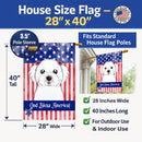 American Flag and Maltese House Flag 28x40 Porch Sleeve Pole Decorative Outside Yard Banner Artwork Wall Hanging, Polyester