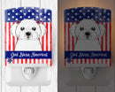 American Flag and Maltese Ceramic Night Light BB2138CNL