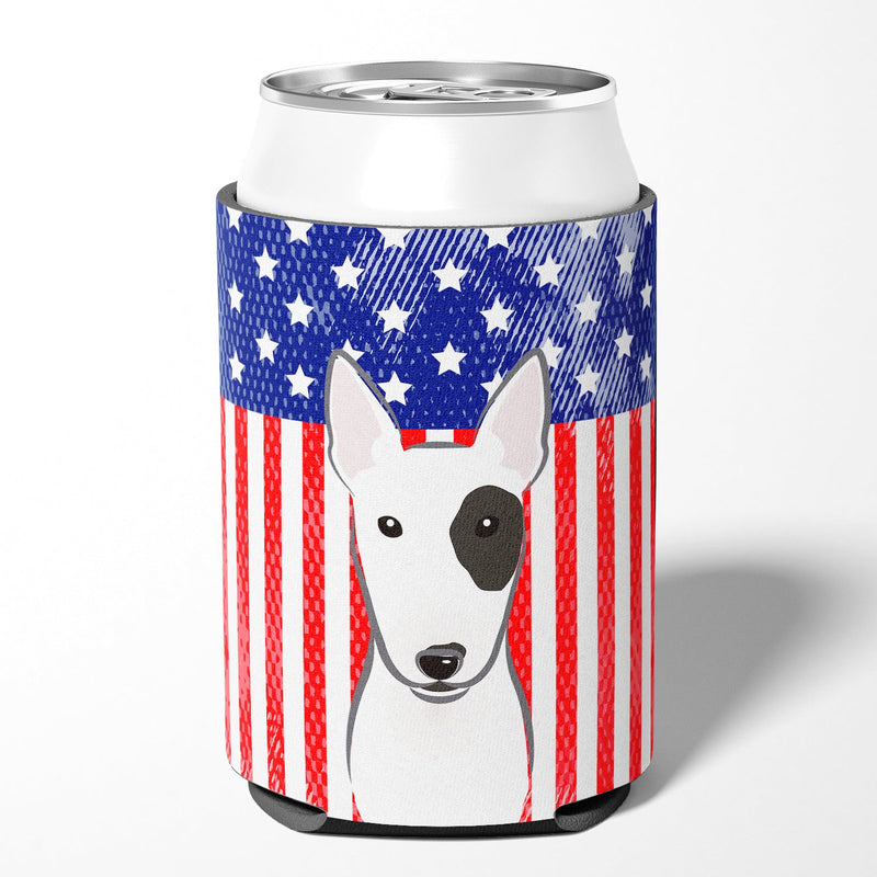 American Flag and Bull Terrier Can or Bottle Hugger BB2139CC
