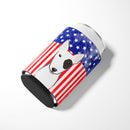 American Flag and Bull Terrier Can or Bottle Hugger BB2139CC