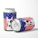 American Flag and Bull Terrier Can or Bottle Hugger BB2139CC