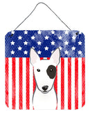 American Flag and Bull Terrier Wall or Door Hanging Prints BB2139DS66