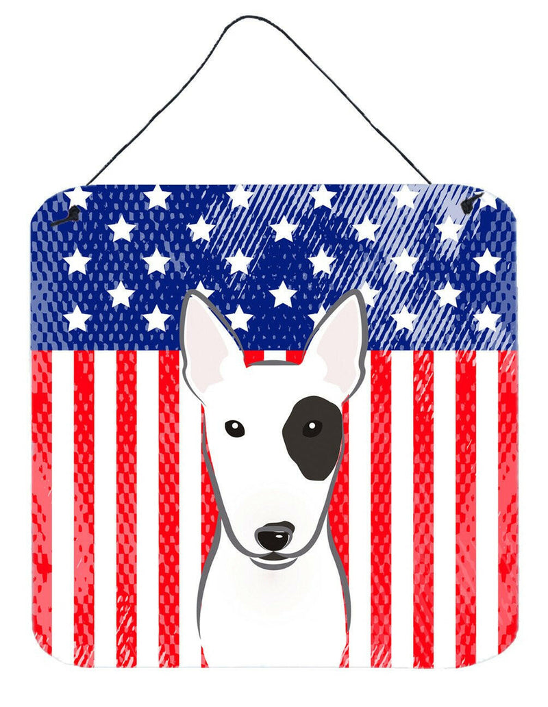 American Flag and Bull Terrier Wall or Door Hanging Prints BB2139DS66