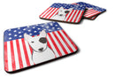 American Flag and Bull Terrier Foam Coaster