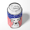 American Flag and Dalmatian Can or Bottle Hugger BB2140CC