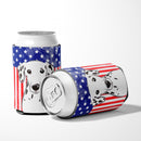 American Flag and Dalmatian Can or Bottle Hugger BB2140CC