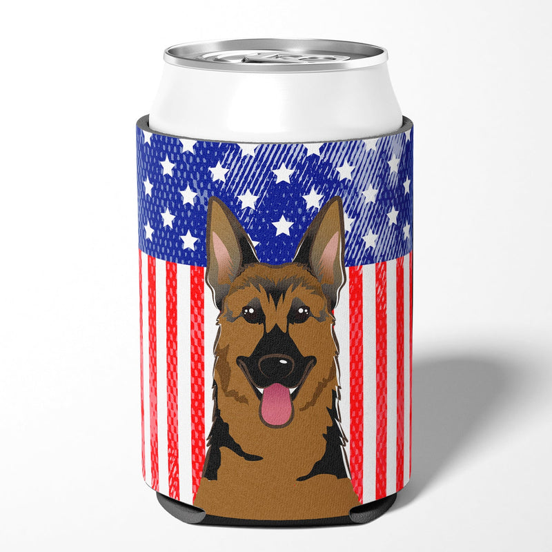 American Flag and German Shepherd Can or Bottle Hugger BB2141CC