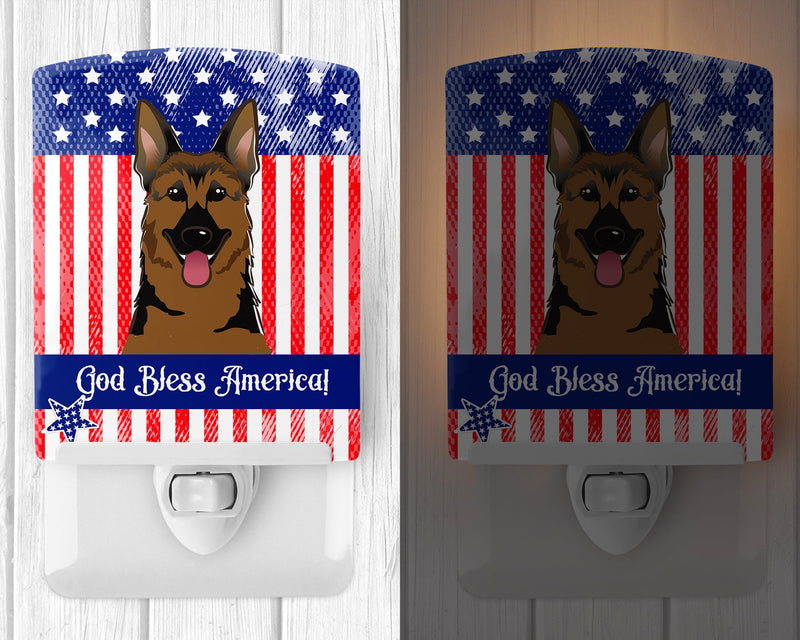 American Flag and German Shepherd Ceramic Night Light BB2141CNL