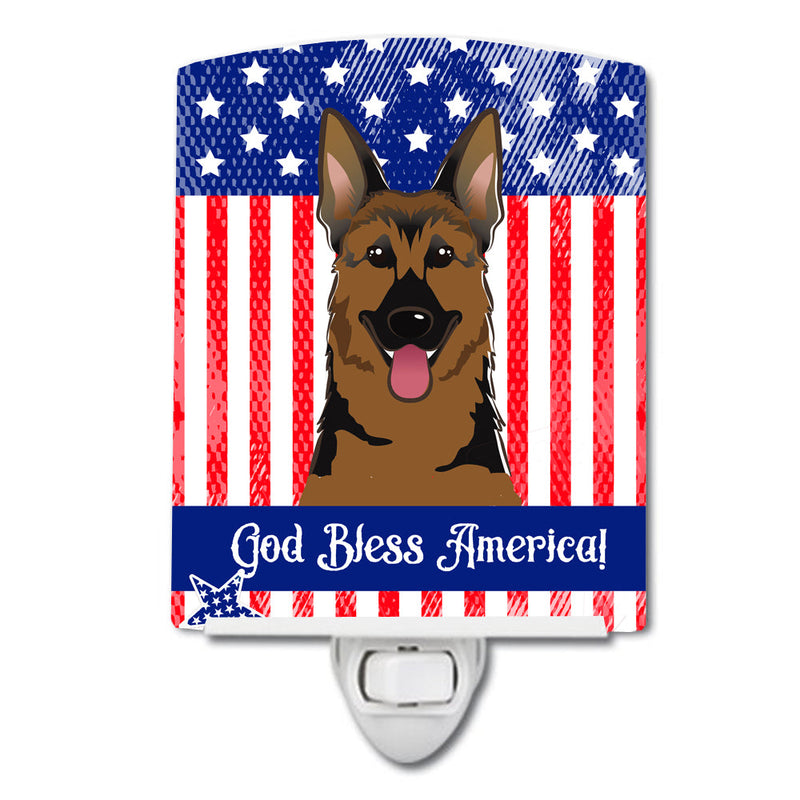 American Flag and German Shepherd Ceramic Night Light BB2141CNL