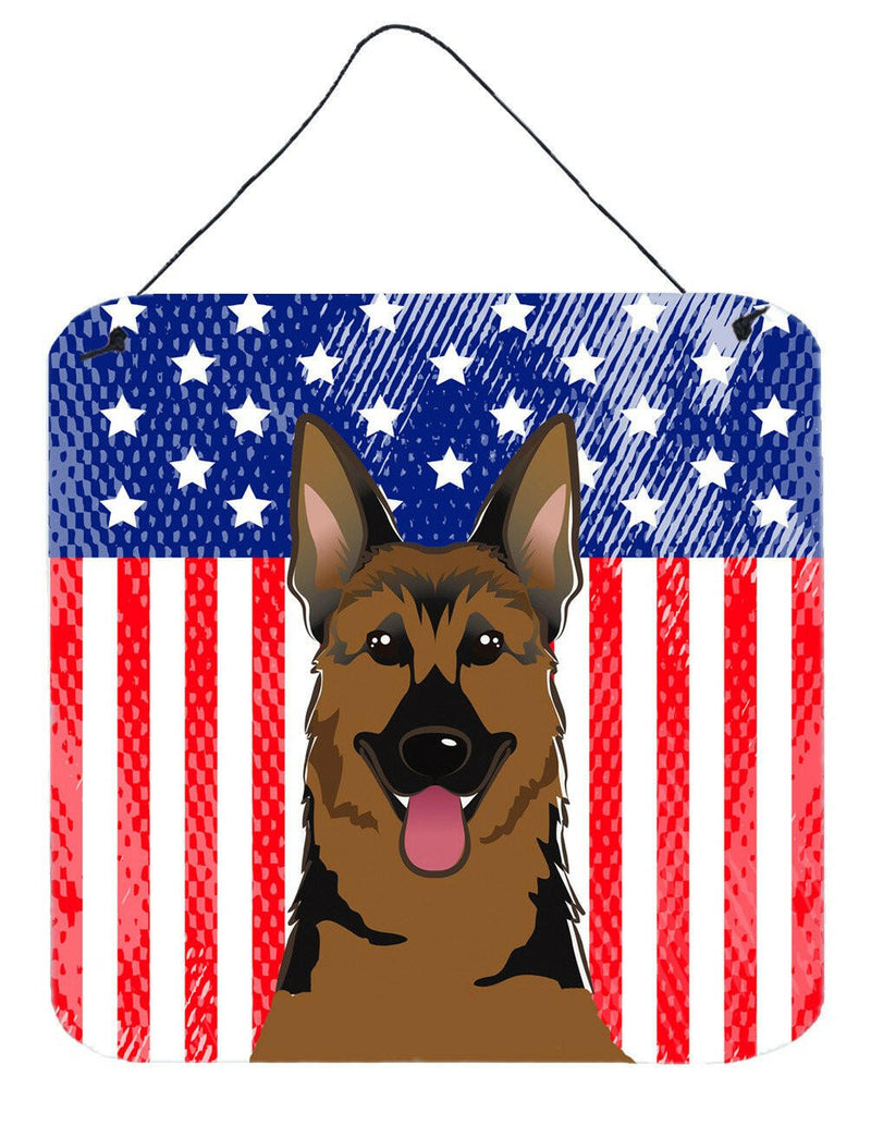 American Flag and German Shepherd Wall or Door Hanging Prints BB2141DS66