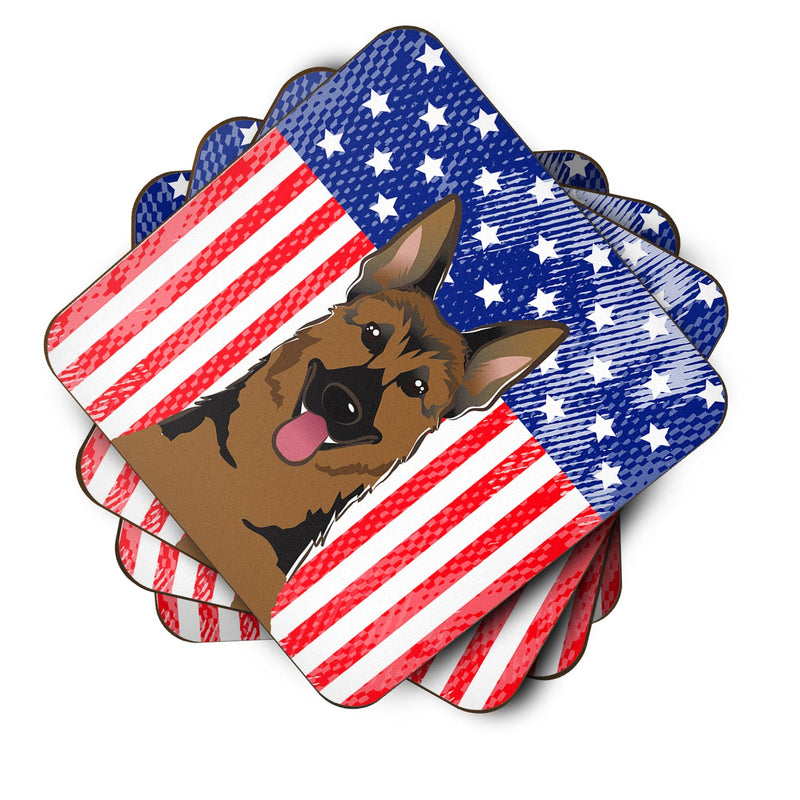 American Flag and German Shepherd Foam Coaster