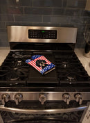 American Flag and Smooth Black and Tan Dachshund Oven Mitt BB2145OVMT