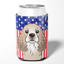 American Flag and Cocker Spaniel Can or Bottle Hugger BB2146CC