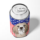 American Flag and Cocker Spaniel Can or Bottle Hugger BB2146CC