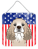 American Flag and Cocker Spaniel Wall or Door Hanging Prints BB2146DS66