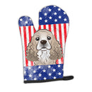 American Flag and Cocker Spaniel Oven Mitt BB2146OVMT