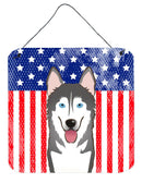 American Flag and Alaskan Malamute Wall or Door Hanging Prints BB2148DS66