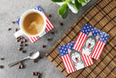American Flag and Alaskan Malamute Foam Coaster