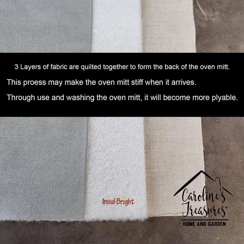 American Flag and Alaskan Malamute Oven Mitt BB2148OVMT