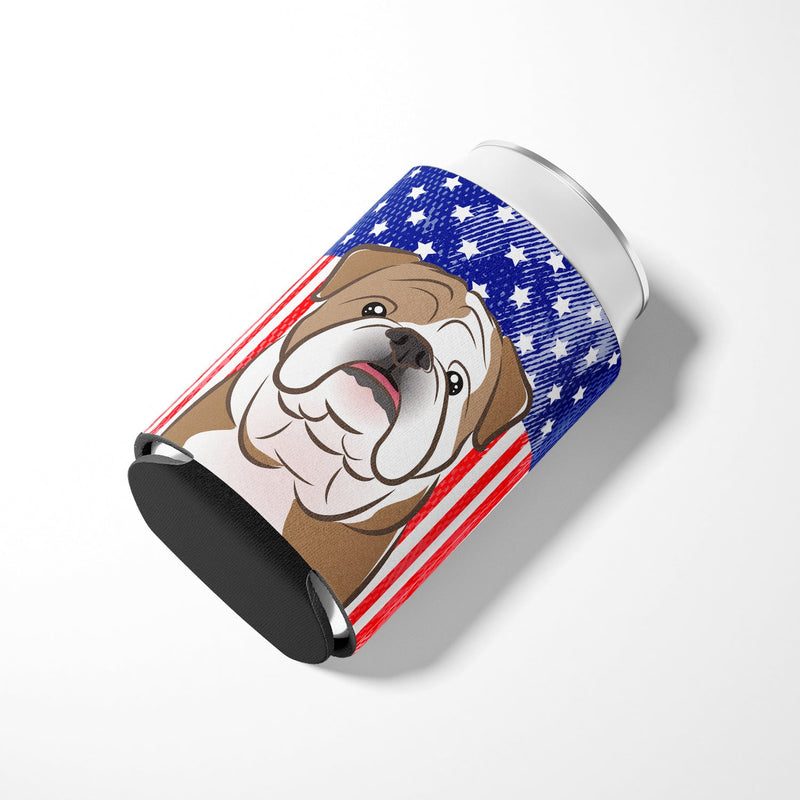 American Flag and English Bulldog  Can or Bottle Hugger BB2149CC