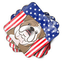 American Flag and English Bulldog  Foam Coaster