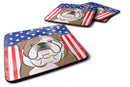 American Flag and English Bulldog  Foam Coaster