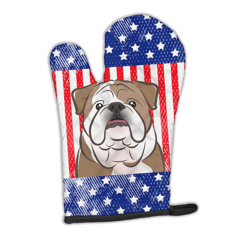 American Flag and English Bulldog  Oven Mitt BB2149OVMT