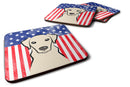 American Flag and Yellow Labrador Foam Coaster