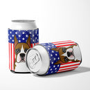 American Flag and Boxer Can or Bottle Hugger BB2153CC