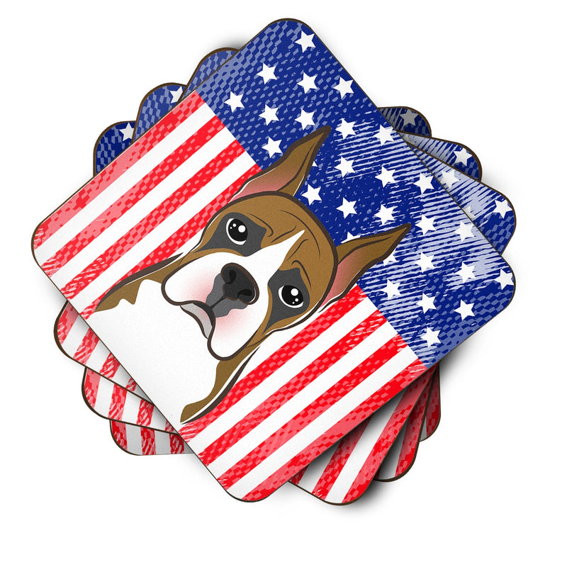 American Flag and Boxer Foam Coaster
