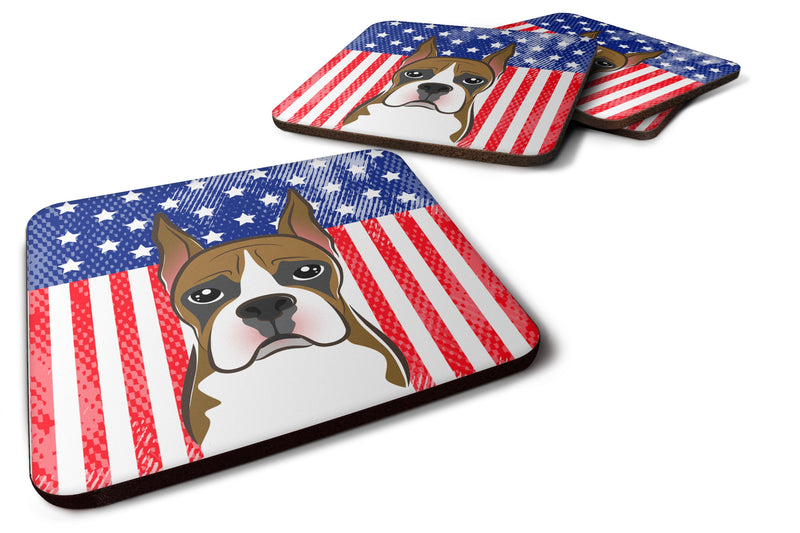 American Flag and Boxer Foam Coaster