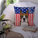 American Flag and Boxer Throw Pillow - 14x14 Decorative Pillow – Art for Your Home & Patio BB2153PW1414