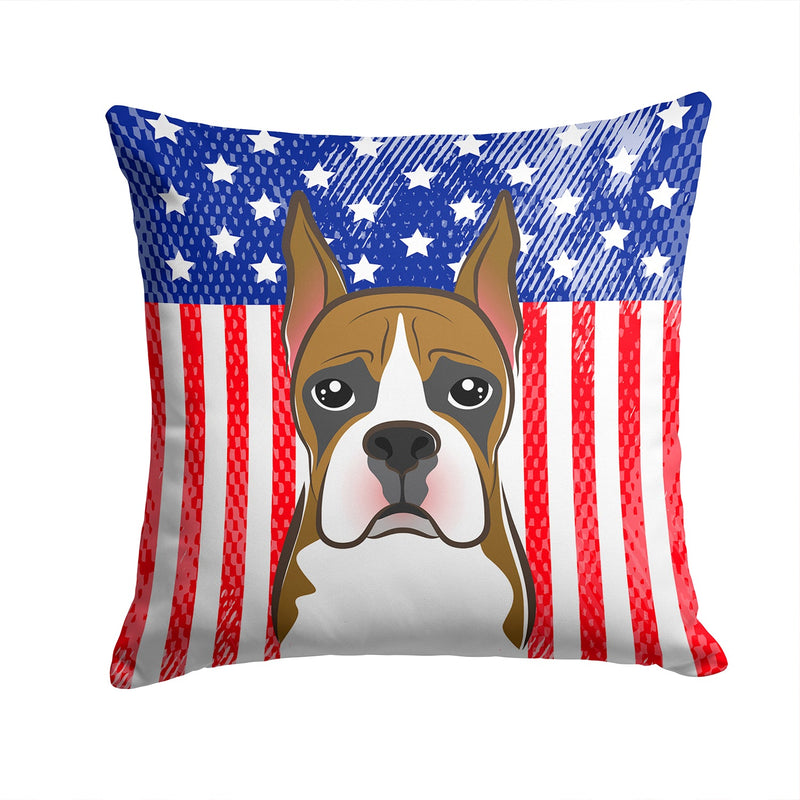American Flag and Boxer Throw Pillow - 14x14 Decorative Pillow – Art for Your Home & Patio BB2153PW1414