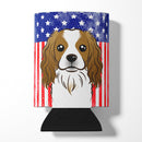 American Flag and Cavalier Spaniel Can or Bottle Hugger BB2154CC
