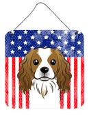 American Flag and Cavalier Spaniel Wall or Door Hanging Prints BB2154DS66
