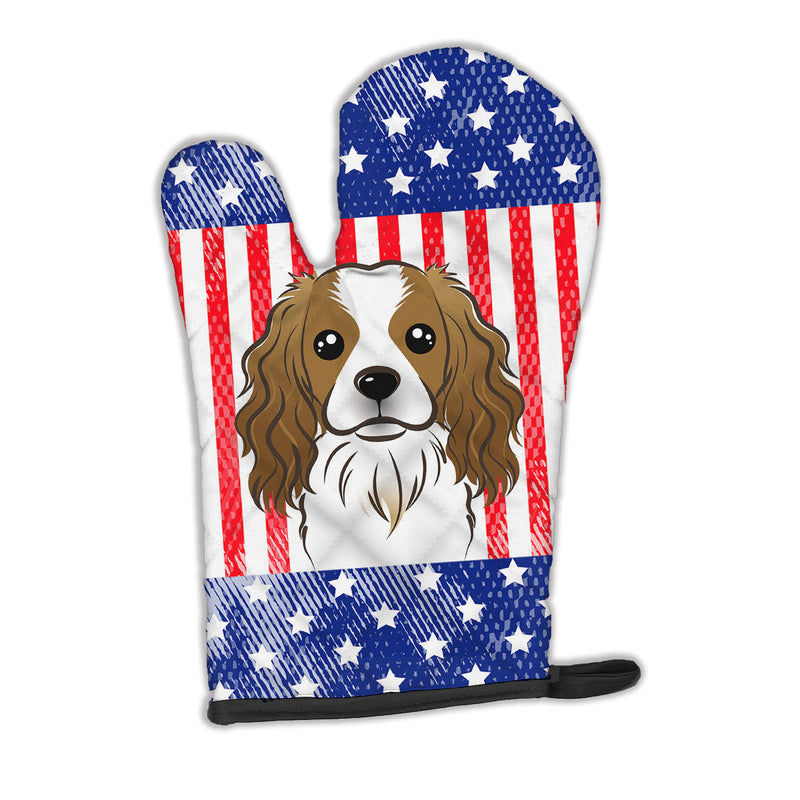 American Flag and Cavalier Spaniel Oven Mitt BB2154OVMT