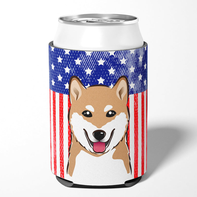 American Flag and Shiba Inu Can or Bottle Hugger BB2155CC