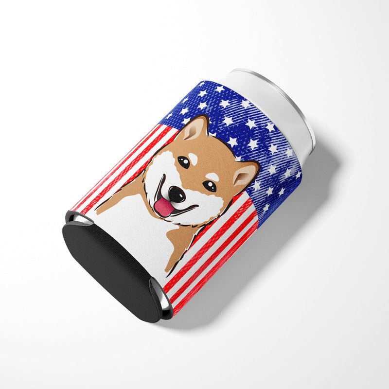 American Flag and Shiba Inu Can or Bottle Hugger BB2155CC