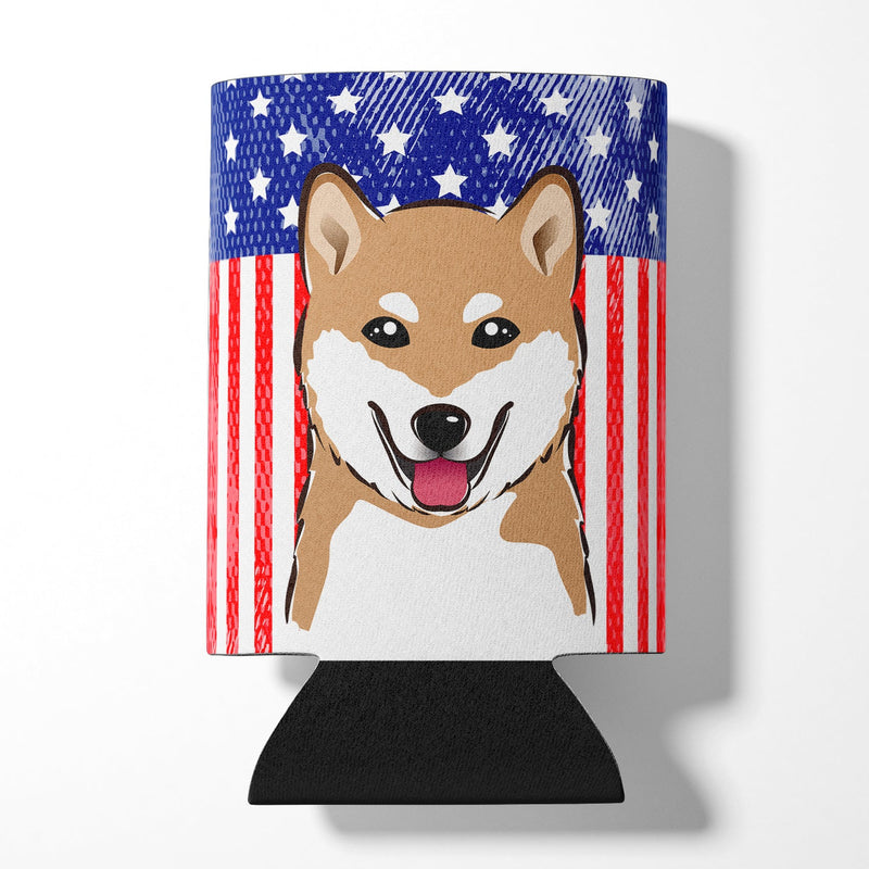American Flag and Shiba Inu Can or Bottle Hugger BB2155CC