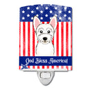 American Flag and Westie Ceramic Night Light BB2156CNL