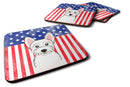 American Flag and Westie Foam Coaster