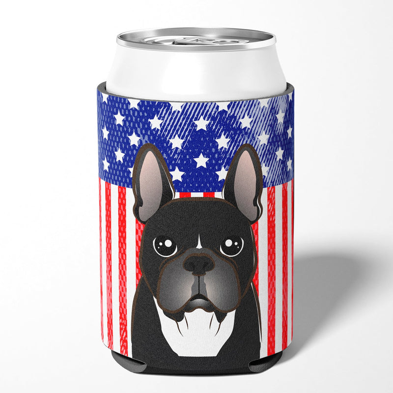 American Flag and French Bulldog Can or Bottle Hugger BB2157CC