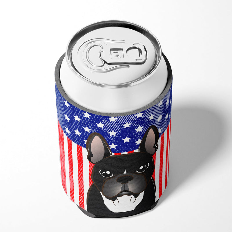American Flag and French Bulldog Can or Bottle Hugger BB2157CC