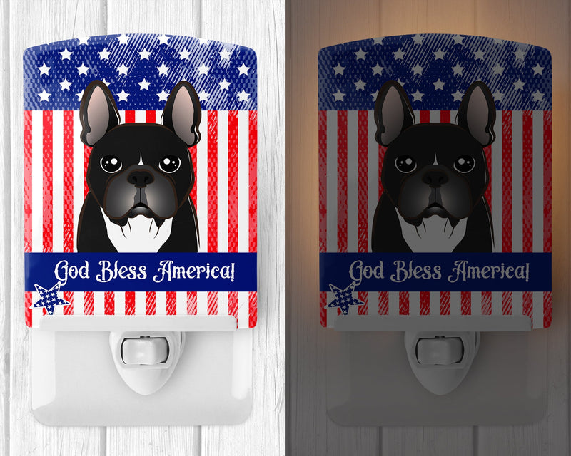 American Flag and French Bulldog Ceramic Night Light BB2157CNL