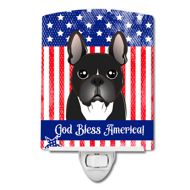 American Flag and French Bulldog Ceramic Night Light BB2157CNL