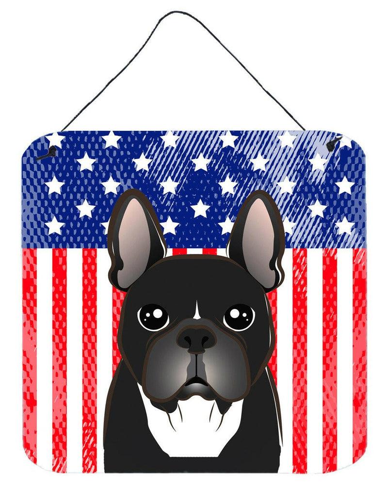 American Flag and French Bulldog Wall or Door Hanging Prints BB2157DS66