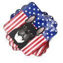 American Flag and French Bulldog Foam Coaster